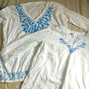 2 Beach shirts tunics